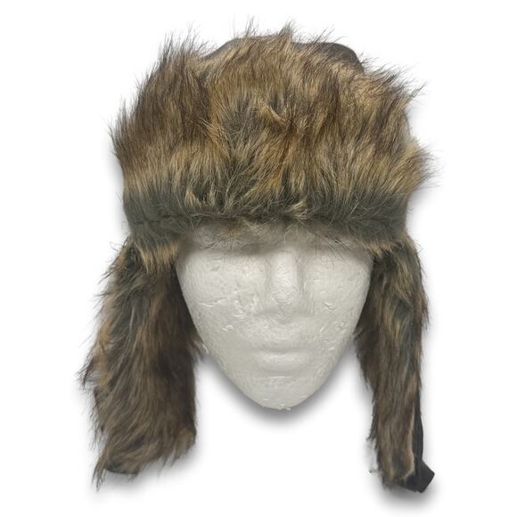 Lumberjack Aviator Soft Faux Fur Ear Flap Hat Winter Ski Trooper Trapper Hat - Picture 2 of 5